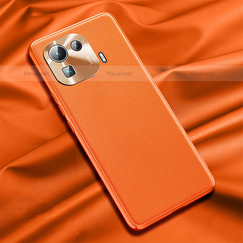 Soft Luxury Leather Snap On Case Cover S05 for Xiaomi Mi 11 Pro 5G Orange