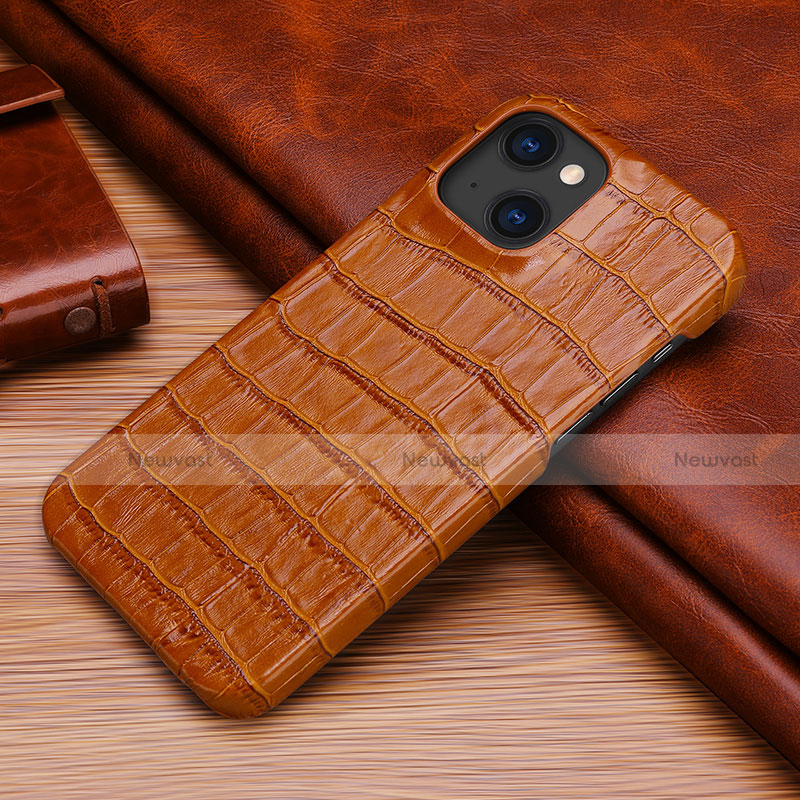 Soft Luxury Leather Snap On Case Cover S06 for Apple iPhone 13 Mini