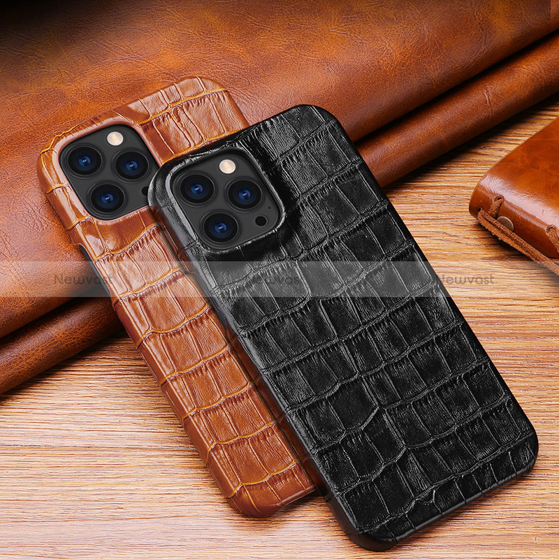 Soft Luxury Leather Snap On Case Cover S06 for Apple iPhone 14 Pro