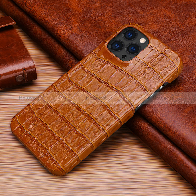 Soft Luxury Leather Snap On Case Cover S06 for Apple iPhone 14 Pro