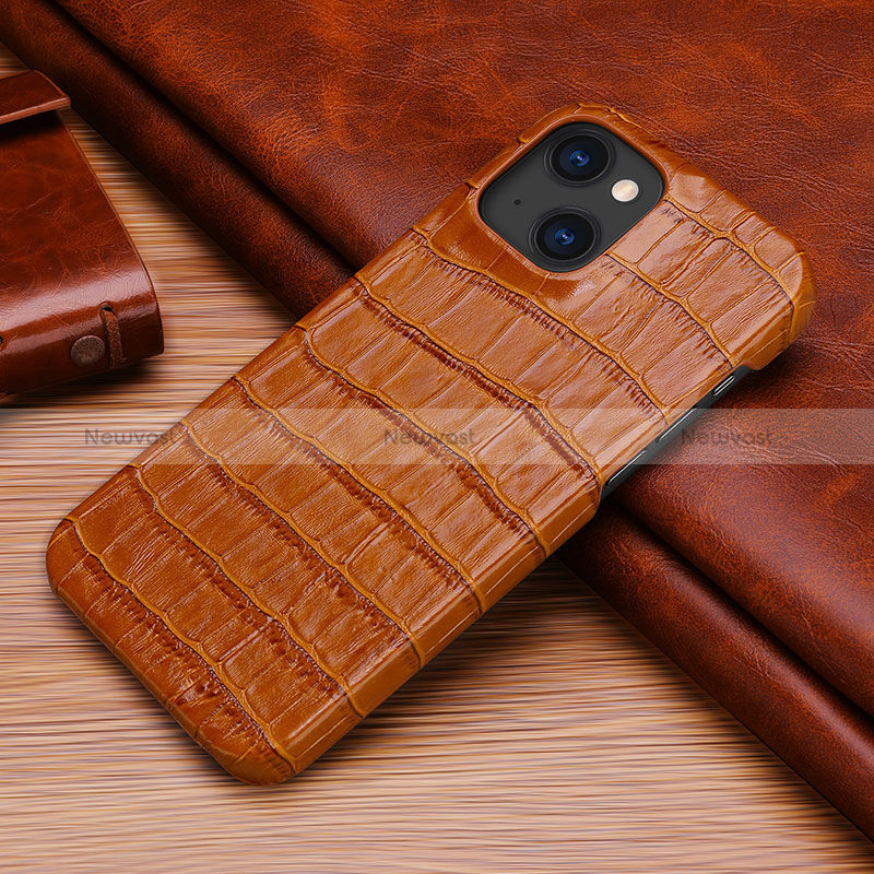 Soft Luxury Leather Snap On Case Cover S06 for Apple iPhone 15