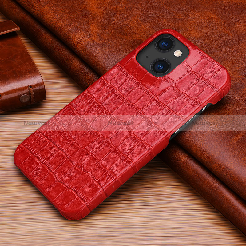 Soft Luxury Leather Snap On Case Cover S06 for Apple iPhone 15