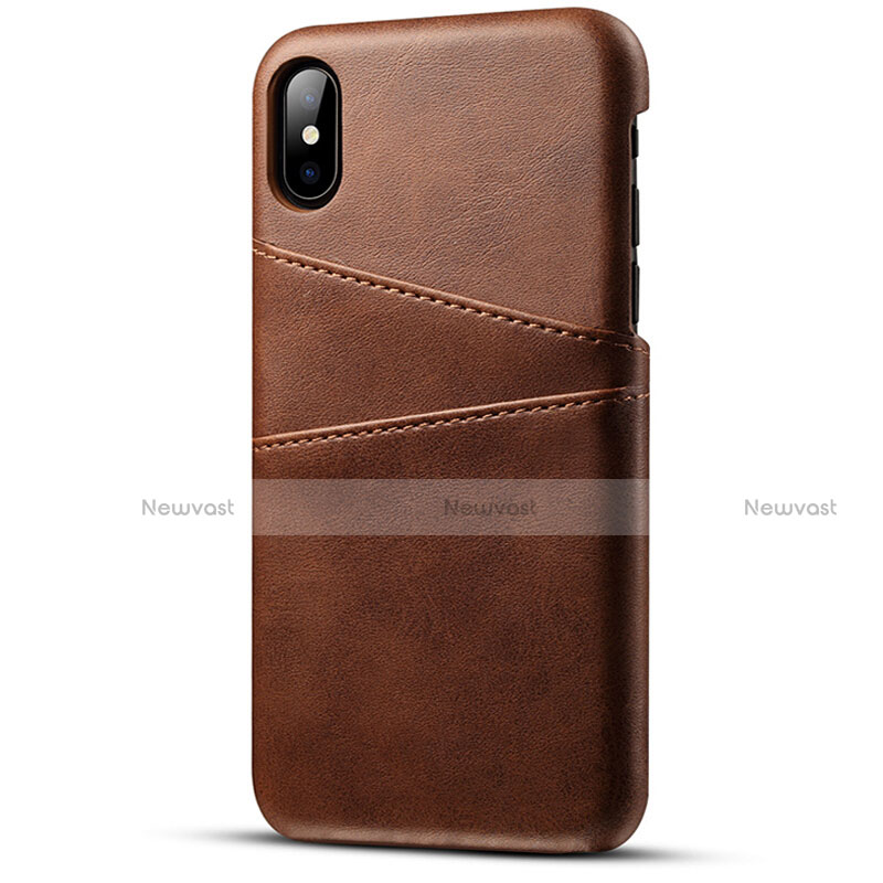 Soft Luxury Leather Snap On Case Cover S06 for Apple iPhone X