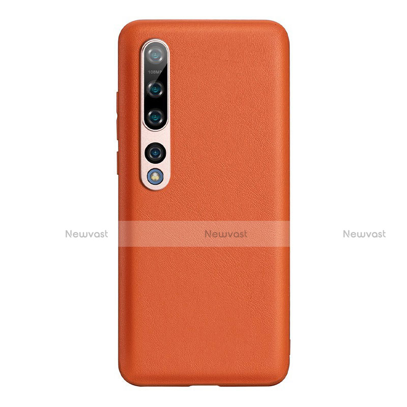 Soft Luxury Leather Snap On Case Cover S06 for Xiaomi Mi 10 Orange