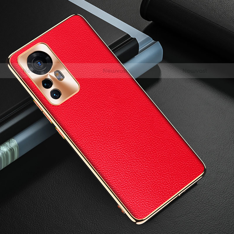 Soft Luxury Leather Snap On Case Cover S07 for Xiaomi Mi 12S Pro 5G Red