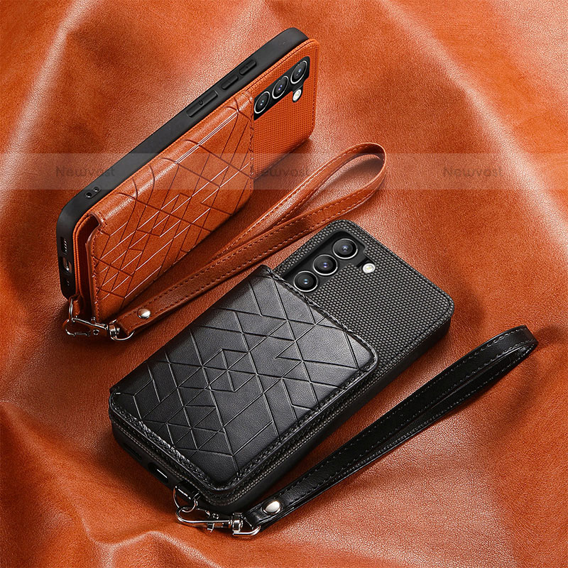 Soft Luxury Leather Snap On Case Cover S07D for Samsung Galaxy S21 FE 5G