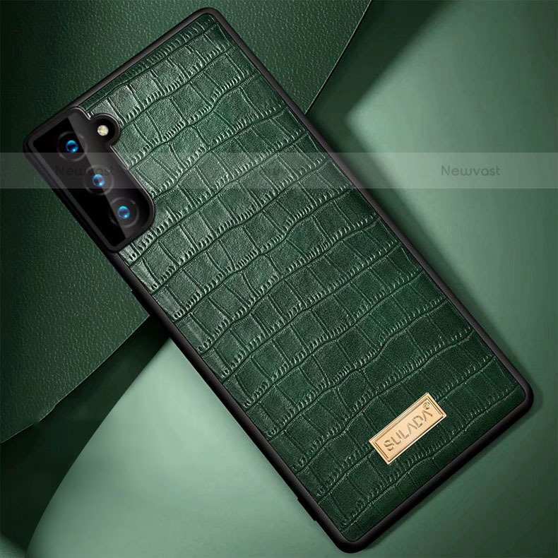 Soft Luxury Leather Snap On Case Cover S08 for Samsung Galaxy S21 Plus 5G