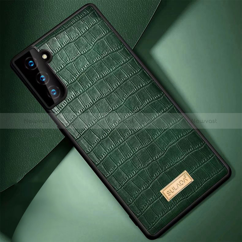 Soft Luxury Leather Snap On Case Cover S08 for Samsung Galaxy S22 Plus 5G