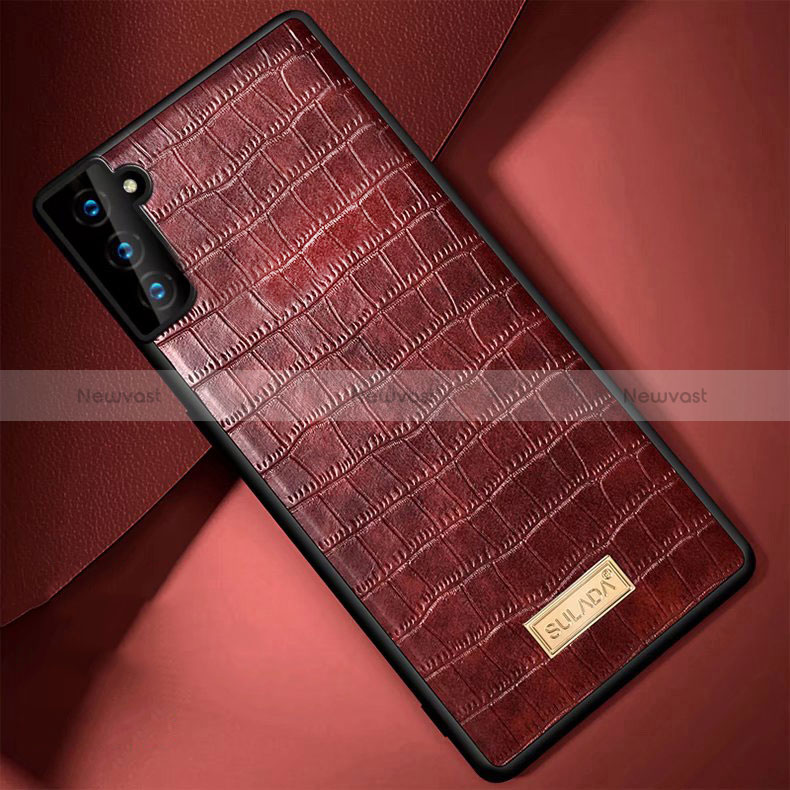 Soft Luxury Leather Snap On Case Cover S08 for Samsung Galaxy S24 Plus 5G