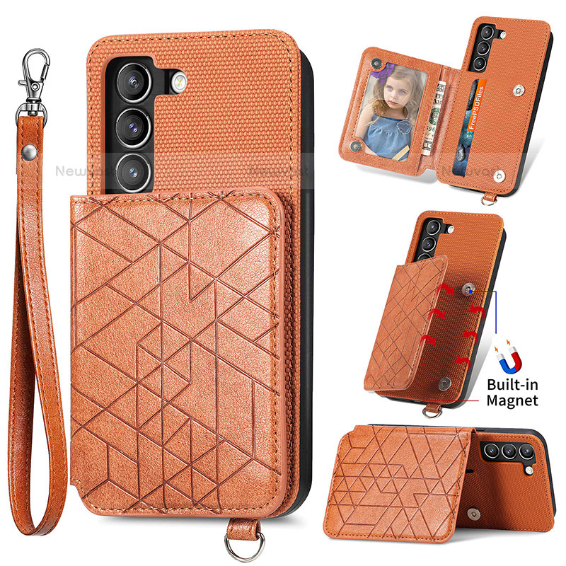 Soft Luxury Leather Snap On Case Cover S08D for Samsung Galaxy S21 5G