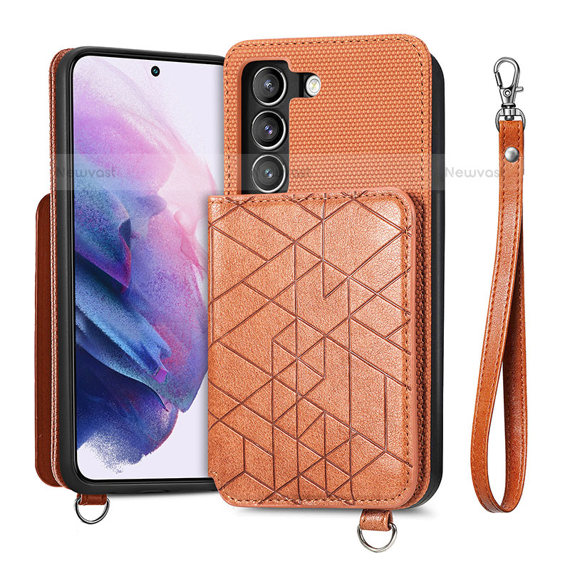 Soft Luxury Leather Snap On Case Cover S08D for Samsung Galaxy S21 FE 5G