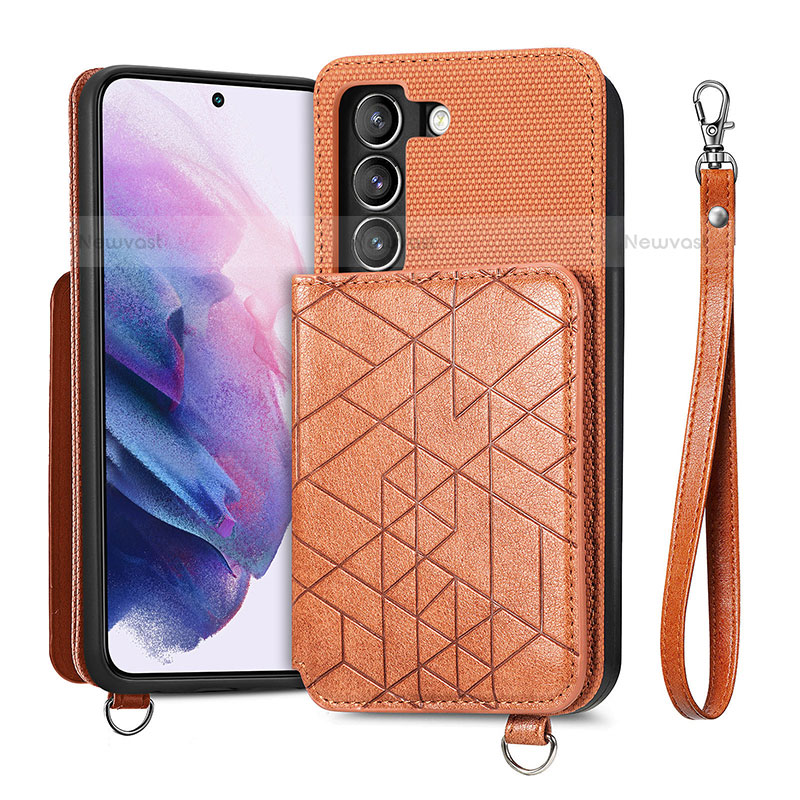 Soft Luxury Leather Snap On Case Cover S08D for Samsung Galaxy S21 Plus 5G