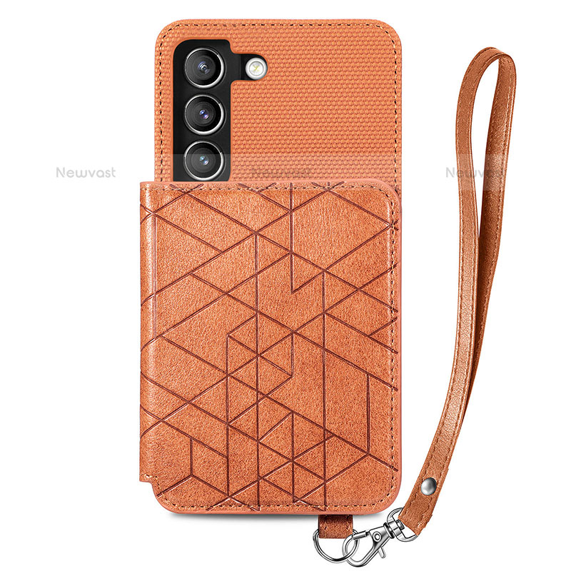 Soft Luxury Leather Snap On Case Cover S08D for Samsung Galaxy S21 Plus 5G