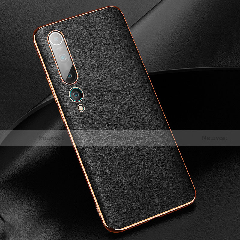 Soft Luxury Leather Snap On Case Cover S09 for Xiaomi Mi 10 Black