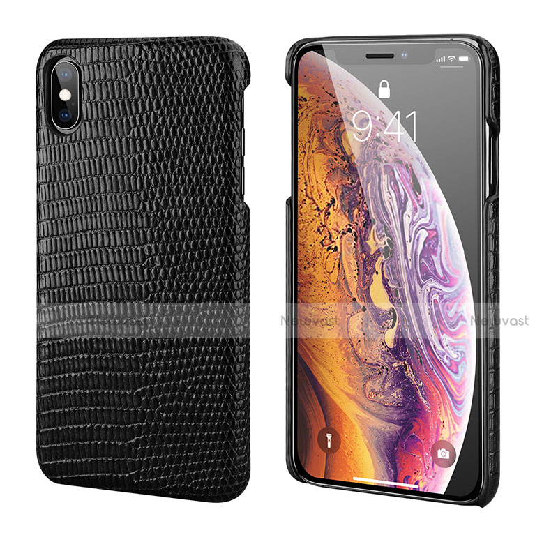 Soft Luxury Leather Snap On Case Cover S12 for Apple iPhone X