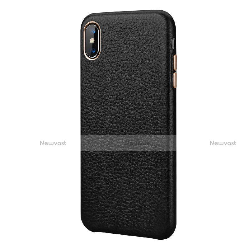 Soft Luxury Leather Snap On Case Cover S14 for Apple iPhone X