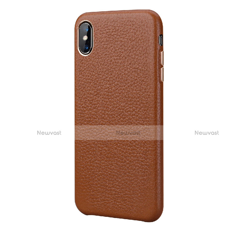 Soft Luxury Leather Snap On Case Cover S14 for Apple iPhone Xs