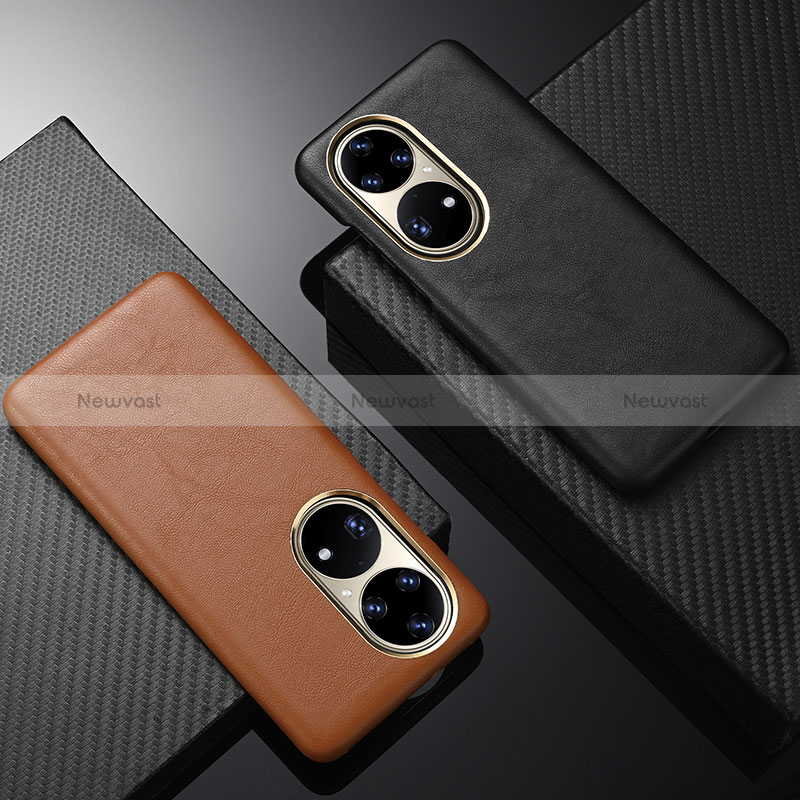 Soft Luxury Leather Snap On Case Cover ST1 for Huawei P50 Pro