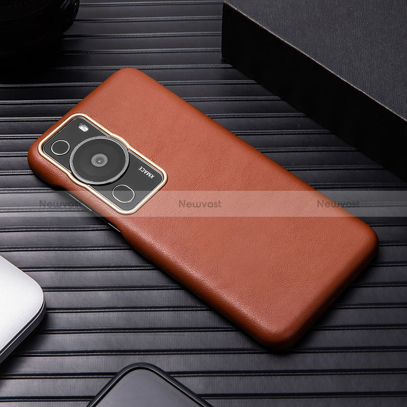 Soft Luxury Leather Snap On Case Cover ST1 for Huawei P60 Pro