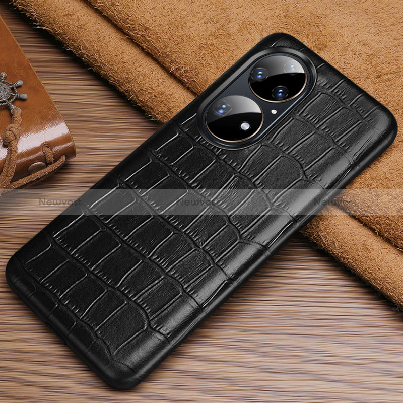 Soft Luxury Leather Snap On Case Cover ST3 for Huawei P50e