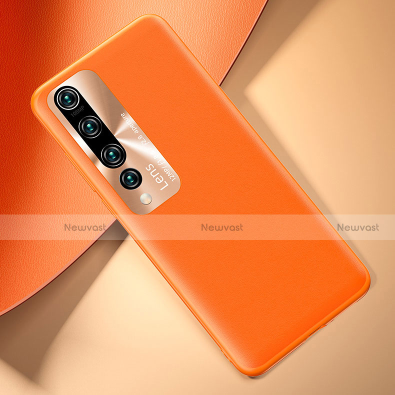 Soft Luxury Leather Snap On Case Cover T01 for Xiaomi Mi 10 Pro Orange