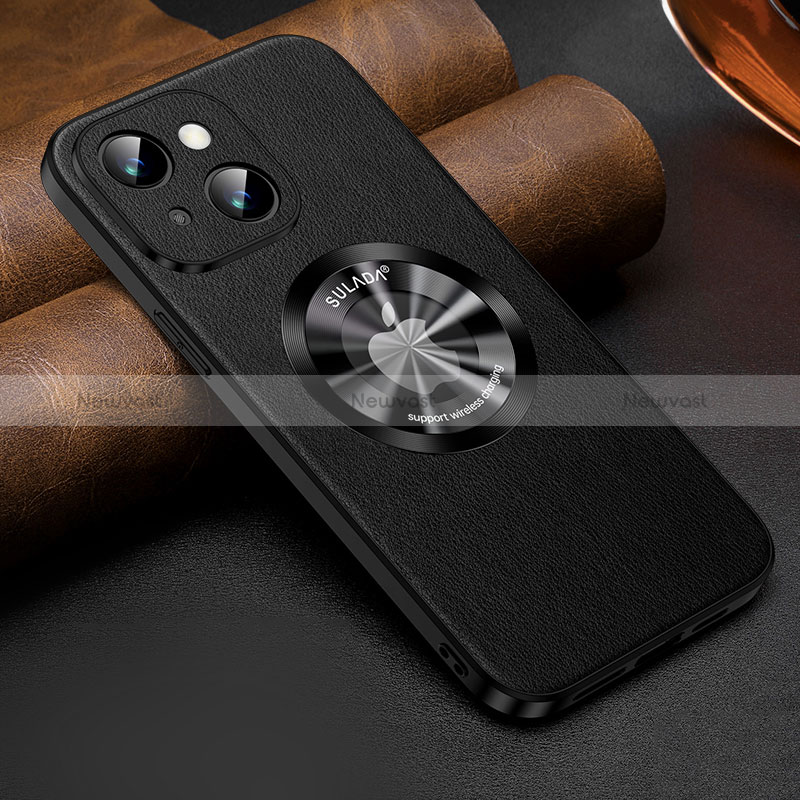 Soft Luxury Leather Snap On Case Cover with Mag-Safe Magnetic LD2 for Apple iPhone 14