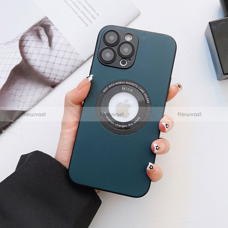 Soft Luxury Leather Snap On Case Cover with Mag-Safe Magnetic QC3 for Apple iPhone 13 Pro Max