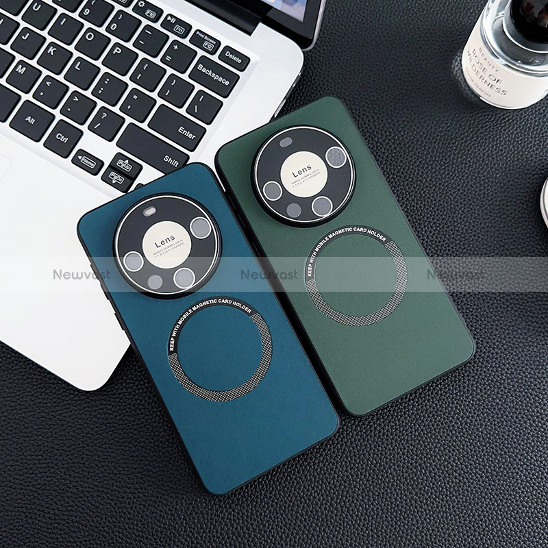 Soft Luxury Leather Snap On Case Cover with Mag-Safe Magnetic S01 for Huawei Mate 60