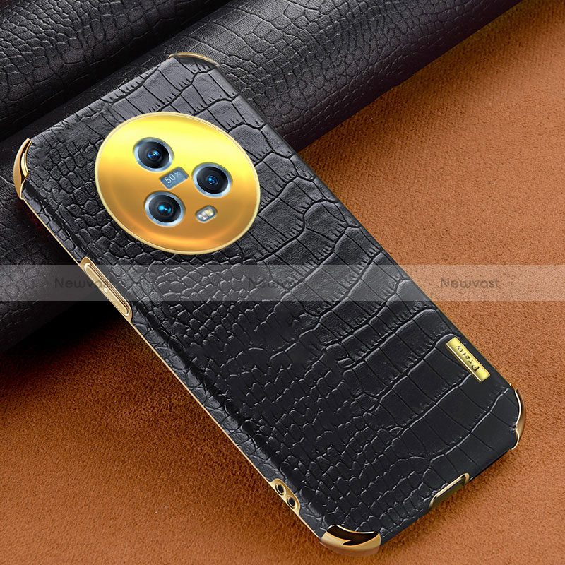 Soft Luxury Leather Snap On Case Cover XD1 for Huawei Honor Magic5 5G Black