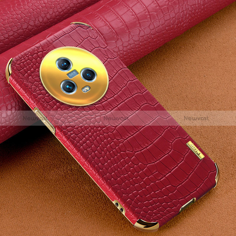 Soft Luxury Leather Snap On Case Cover XD1 for Huawei Honor Magic5 5G Red