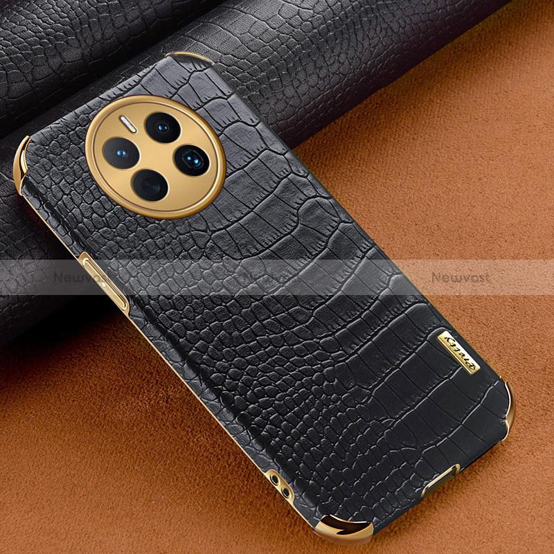 Soft Luxury Leather Snap On Case Cover XD1 for Huawei Mate 50 Black