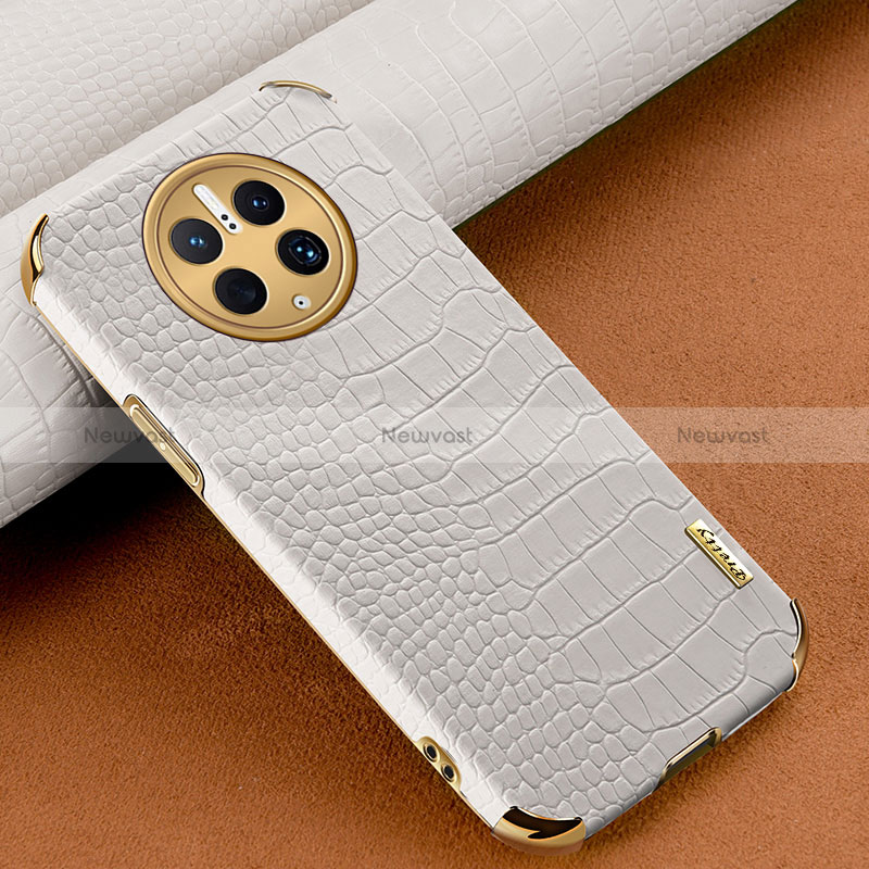 Soft Luxury Leather Snap On Case Cover XD1 for Huawei Mate 50 Pro White