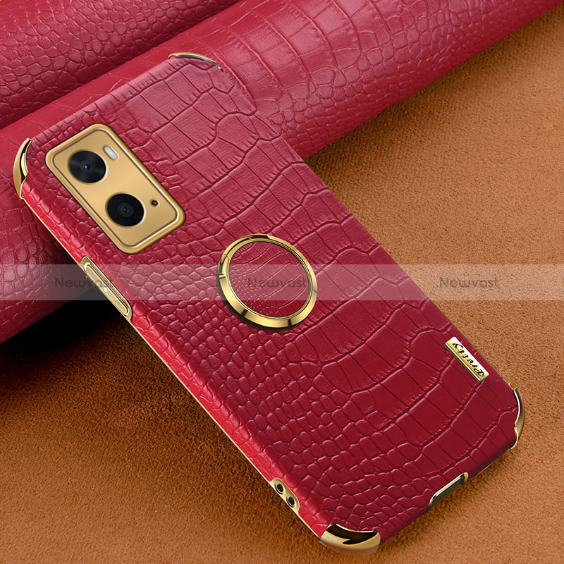 Soft Luxury Leather Snap On Case Cover XD1 for Oppo A36 Red