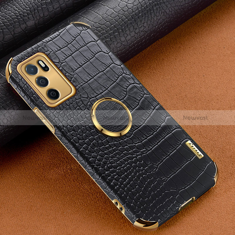 Soft Luxury Leather Snap On Case Cover XD1 for Oppo A54s Black