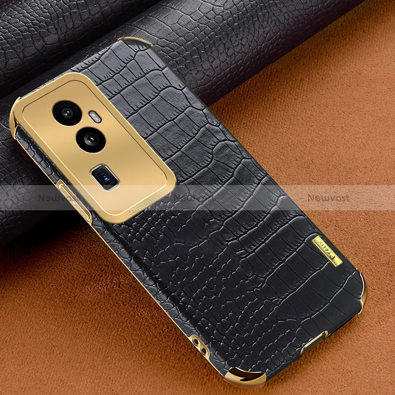 Soft Luxury Leather Snap On Case Cover XD1 for Oppo Reno10 Pro+ Plus 5G Black