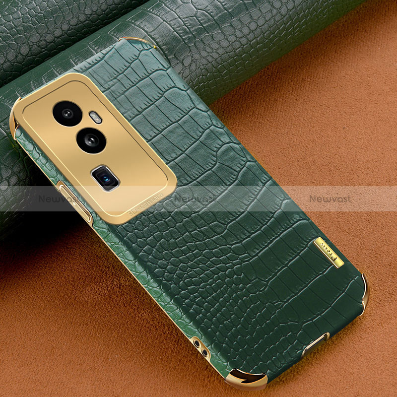 Soft Luxury Leather Snap On Case Cover XD1 for Oppo Reno10 Pro+ Plus 5G Green