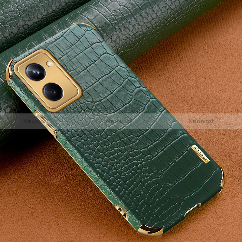 Soft Luxury Leather Snap On Case Cover XD1 for Realme 10 Pro 5G Green