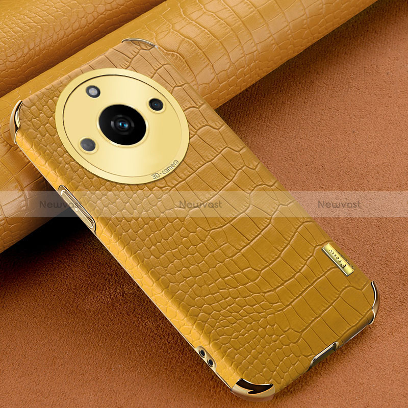 Soft Luxury Leather Snap On Case Cover XD1 for Realme 11 Pro+ Plus 5G Yellow