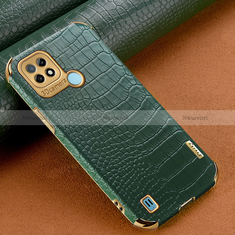 Soft Luxury Leather Snap On Case Cover XD1 for Realme C21 Green