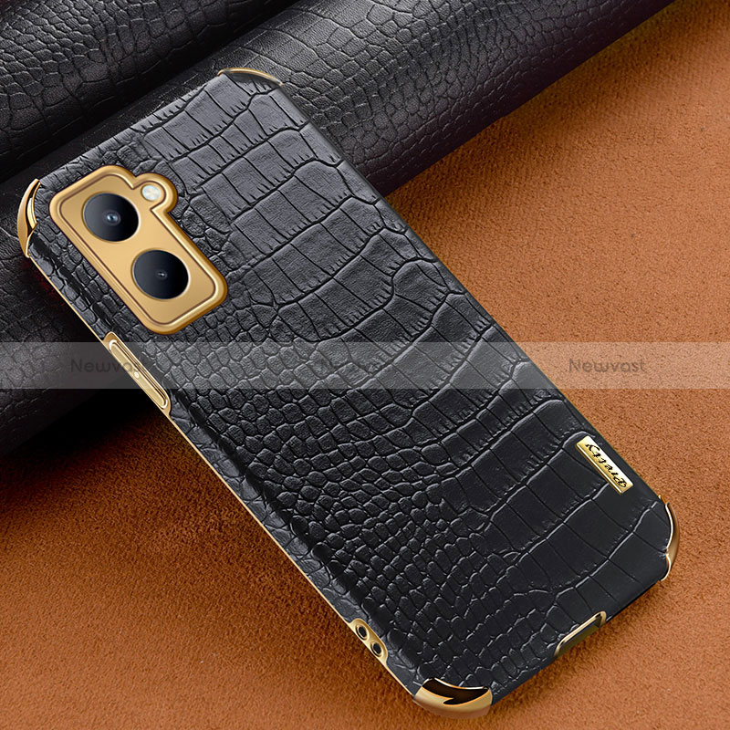 Soft Luxury Leather Snap On Case Cover XD1 for Realme C33 (2023) Black