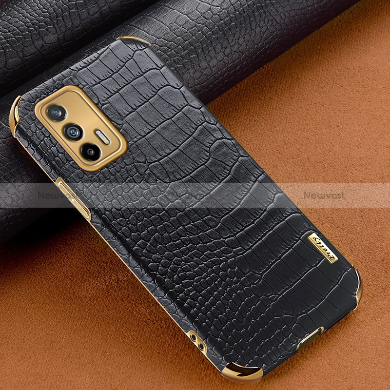 Soft Luxury Leather Snap On Case Cover XD1 for Realme GT 5G Black