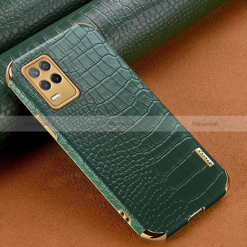 Soft Luxury Leather Snap On Case Cover XD1 for Realme Narzo 30 5G Green