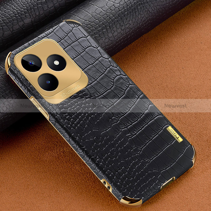 Soft Luxury Leather Snap On Case Cover XD1 for Realme Narzo N53 Black