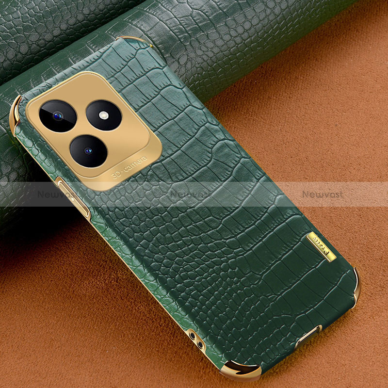 Soft Luxury Leather Snap On Case Cover XD1 for Realme Narzo N53 Green