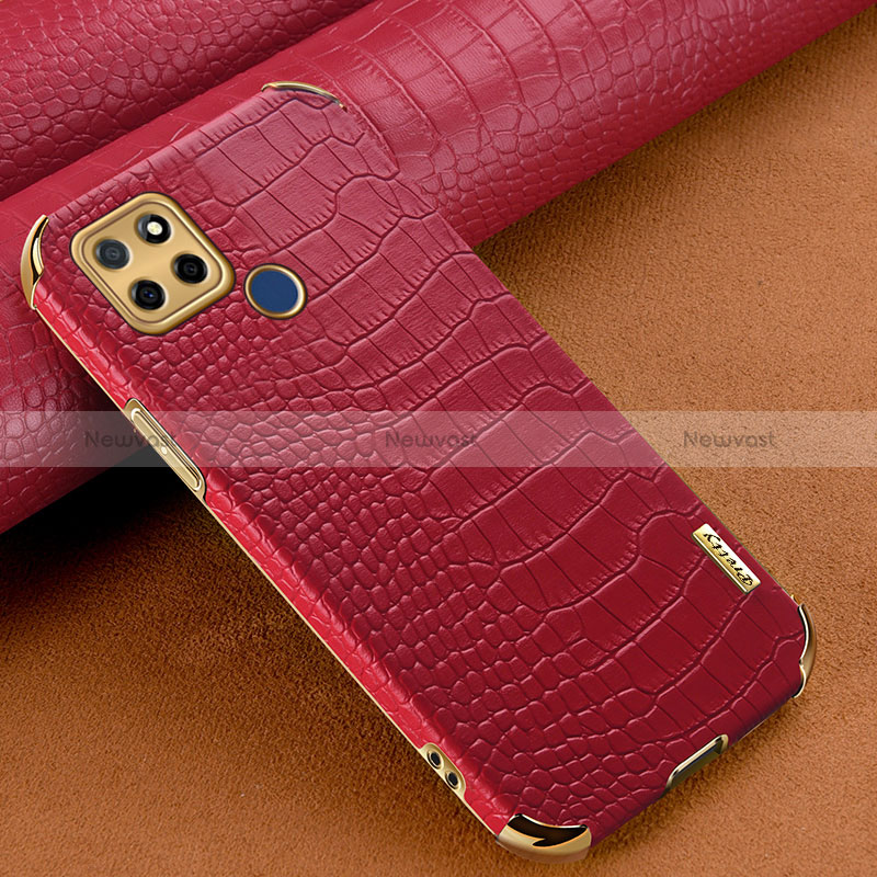 Soft Luxury Leather Snap On Case Cover XD1 for Realme Q2i 5G Red