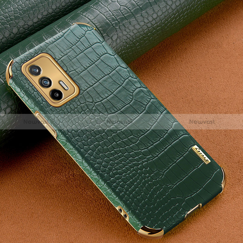 Soft Luxury Leather Snap On Case Cover XD1 for Realme Q3 Pro 5G Green