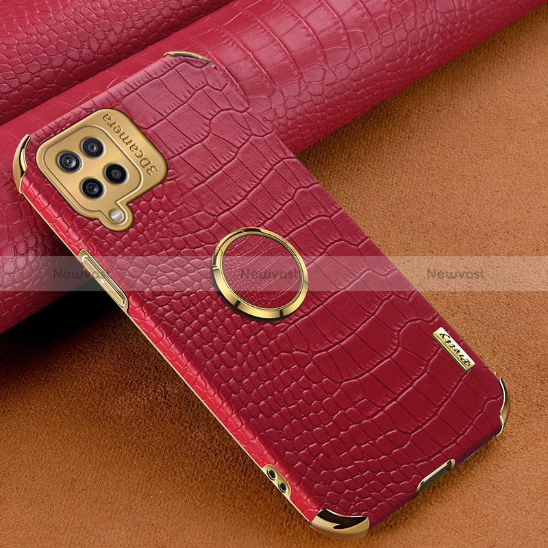 Soft Luxury Leather Snap On Case Cover XD1 for Samsung Galaxy A12 5G Red