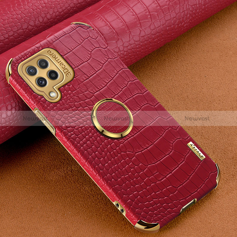 Soft Luxury Leather Snap On Case Cover XD1 for Samsung Galaxy A22 4G Red