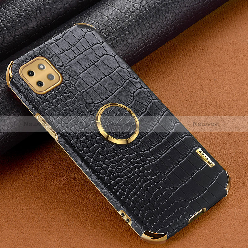 Soft Luxury Leather Snap On Case Cover XD1 for Samsung Galaxy A22s 5G Black