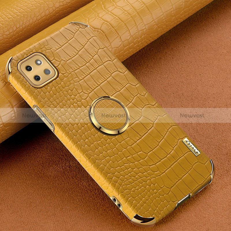 Soft Luxury Leather Snap On Case Cover XD1 for Samsung Galaxy A22s 5G Yellow